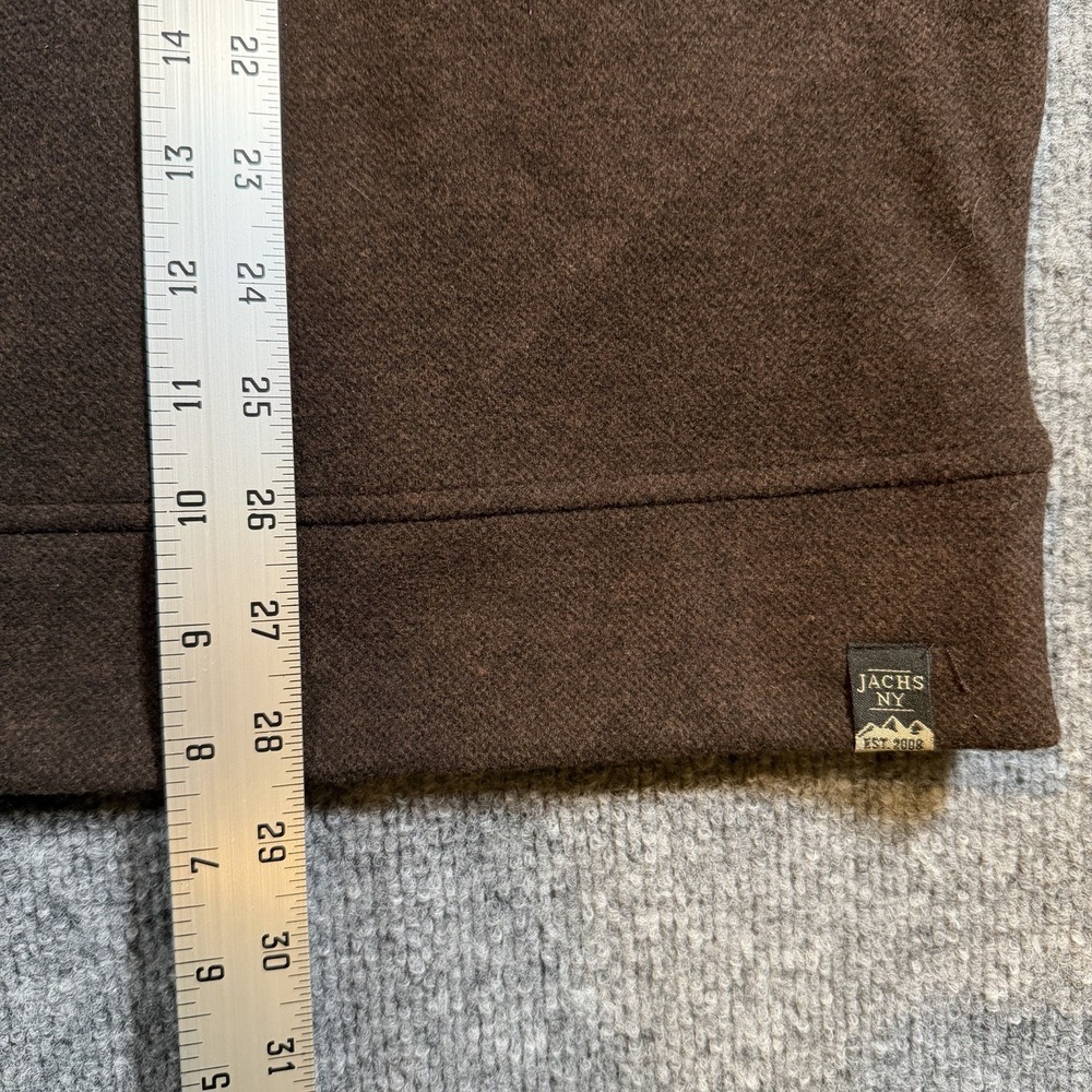 Jachs‎ New York Men's Crew Neck Long Sleeve Brown Fleece Thick Sweater Large NWT - Picture 7 of 10